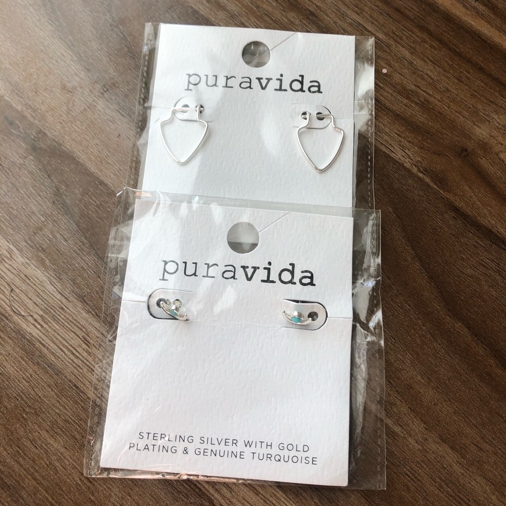 Pura Vida Earrings (2 Pair Bundle)